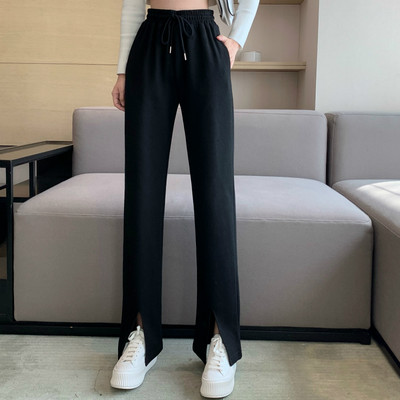 Pantaloni casual cu cravate si buzunare