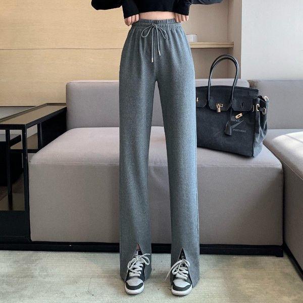 Pantaloni casual cu cravate si buzunare