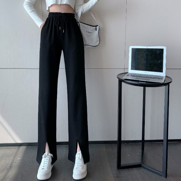 Pantaloni casual cu cravate si buzunare