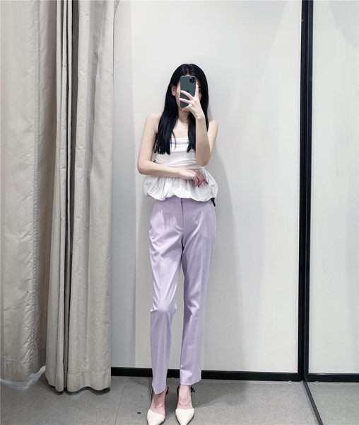 Pantaloni drepti eleganti de dama cu buzunare