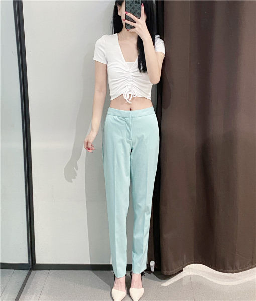 Pantaloni drepti eleganti de dama cu buzunare