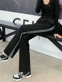 Ženske ležerne hlače s rubovima i visokim strukom