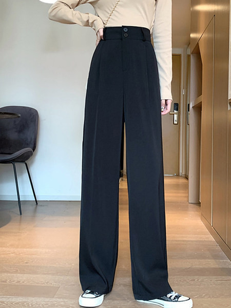 Pantaloni largi de dama cu talie inalta - doua modele