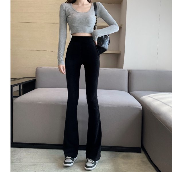 Γυναικείο παντελόνι Λεπτό μοντέλο με ψηλή μέση