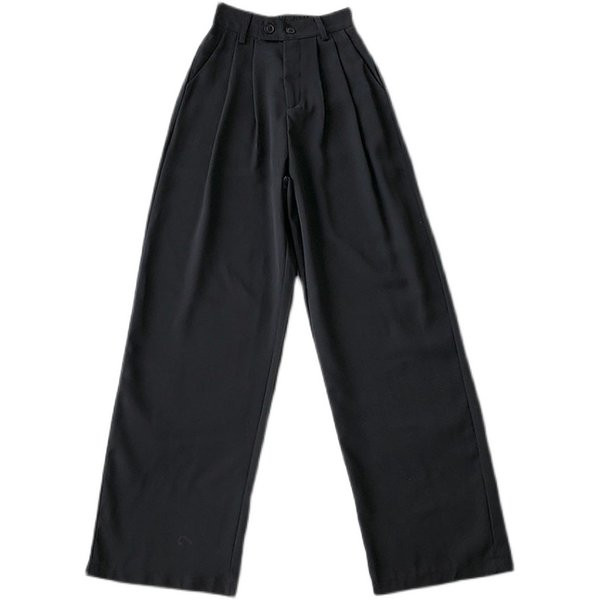 Pantaloni de dama moderni cu talie inalta - model drept