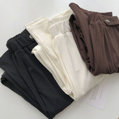 Pantaloni casual dama cu talie elastica