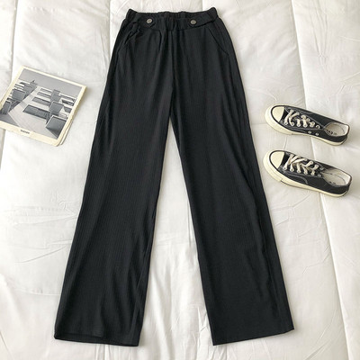 Pantaloni casual dama cu talie elastica