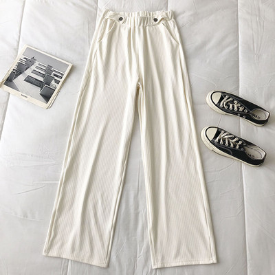 Pantaloni casual dama cu talie elastica