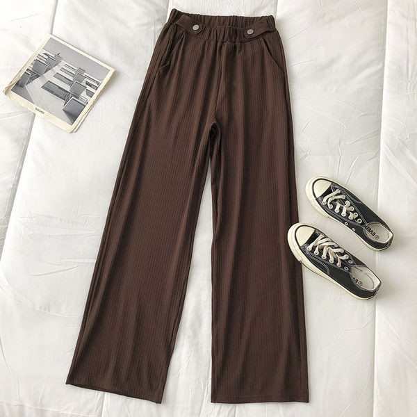 Pantaloni casual dama cu talie elastica