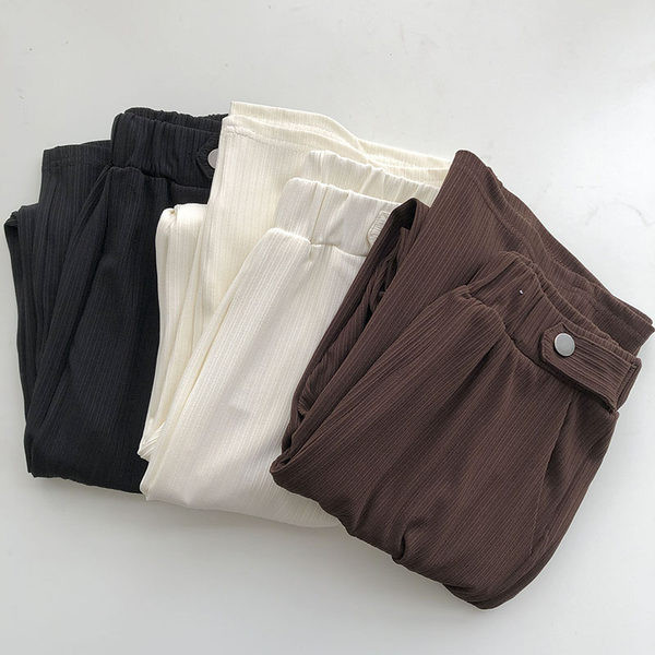 Pantaloni casual dama cu talie elastica