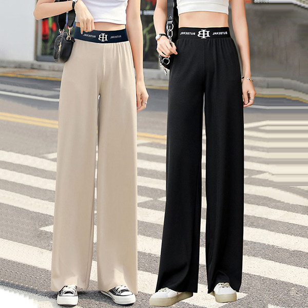 Moteriškos plačios kelnės su tamprėmis