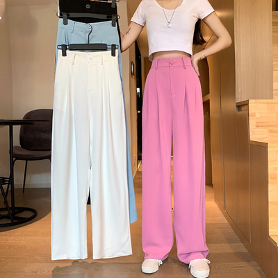 Модерен дамски широк панталон в няколко цвята 