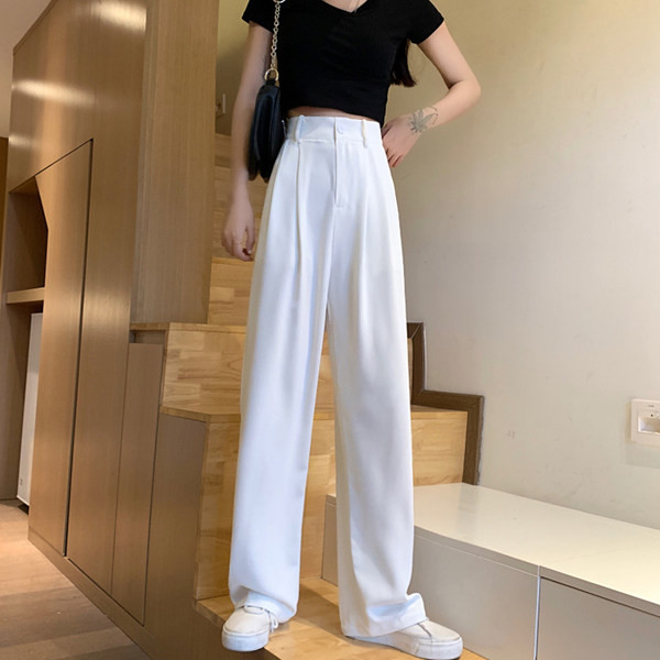 Модерен дамски широк панталон в няколко цвята 