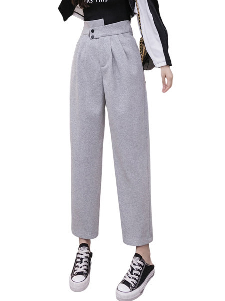 Pantaloni casual dama de culoare alb si negru potriviti primaverii