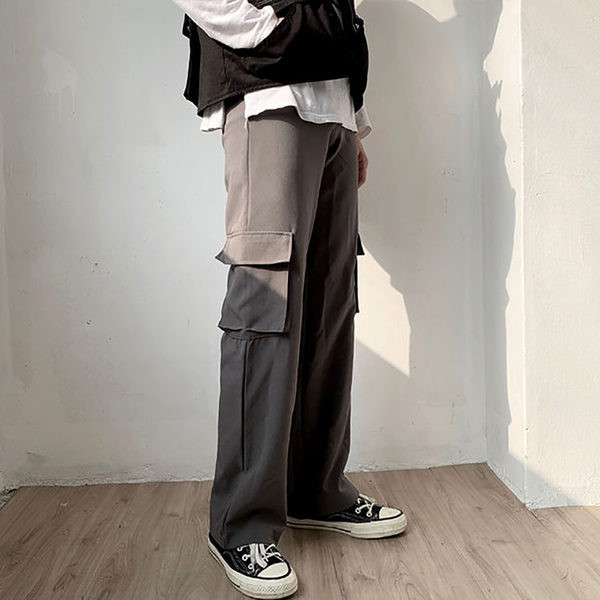 Pantaloni de dama model lat cu buzunare laterale