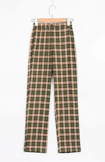 Прав модел кариран панталон за жени