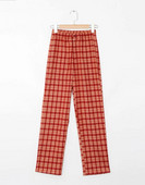 Pantaloni dama in carouri model drept