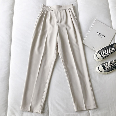 Pantaloni moderni de dama cu buzunar si talie inalta