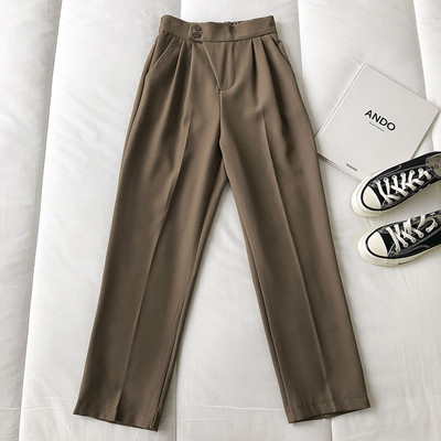 Pantaloni moderni de dama cu buzunar si talie inalta