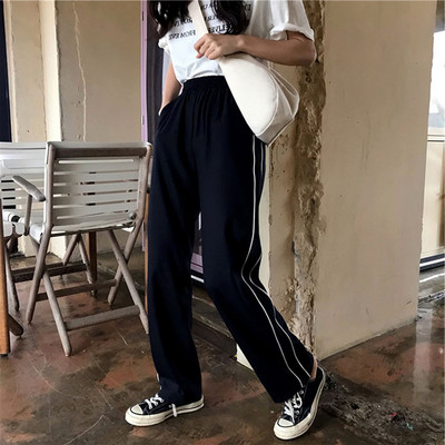 Pantaloni largi dama casual cu margini