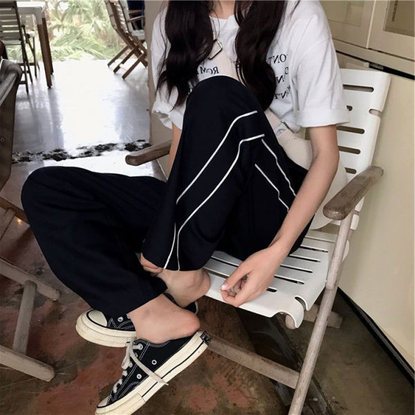 Pantaloni largi dama casual cu margini