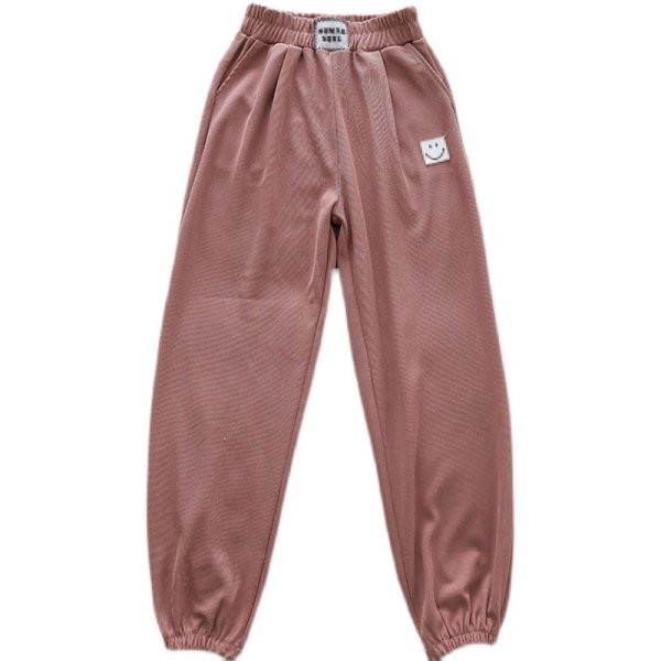 Pantaloni casual dama cu elastic si emblema