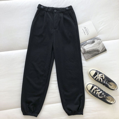 Pantaloni casual dama cu elastic la glezna