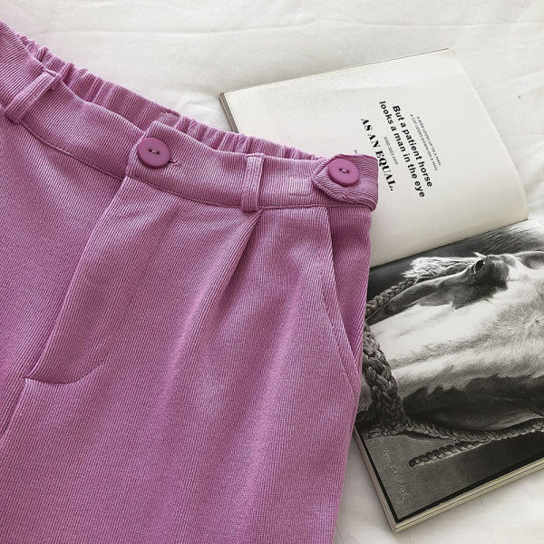 Pantaloni casual dama cu elastic la glezna