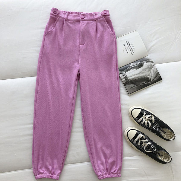 Pantaloni casual dama cu elastic la glezna