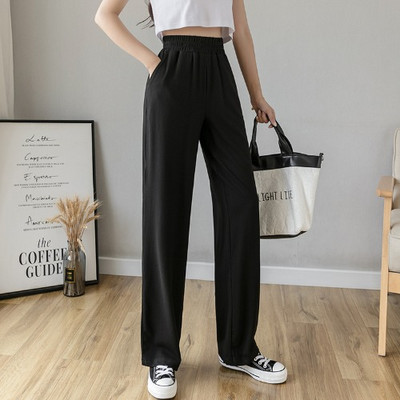 Pantaloni de dama cu talie elastica in trei culori