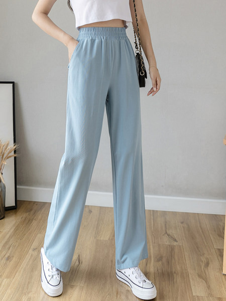 Pantaloni de dama cu talie elastica in trei culori