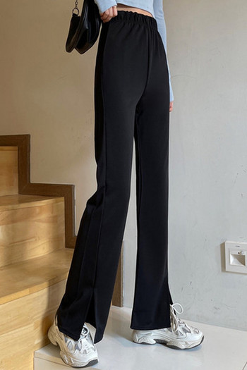 Нов модел дамски панталон с цепки и ластична талия