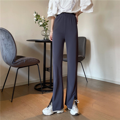 Model nou de pantaloni de dama cu crapaturi si talie elastica