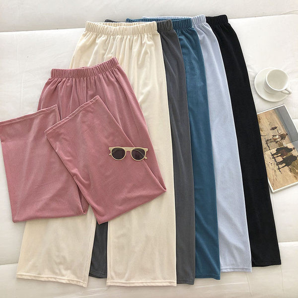 Pantaloni largi de dama elastici