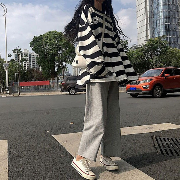 Ženske casual široke hlače jednobojni model