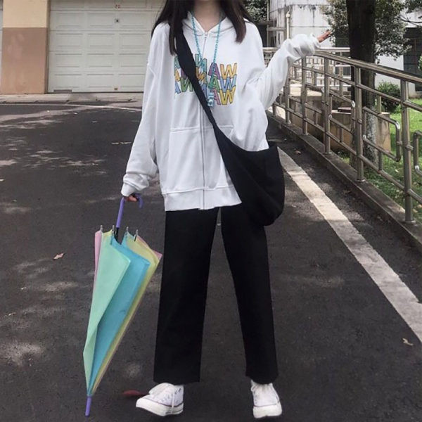 Ženske casual široke hlače jednobojni model