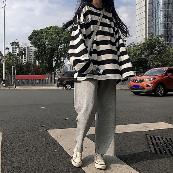 Ženske casual široke hlače jednobojni model