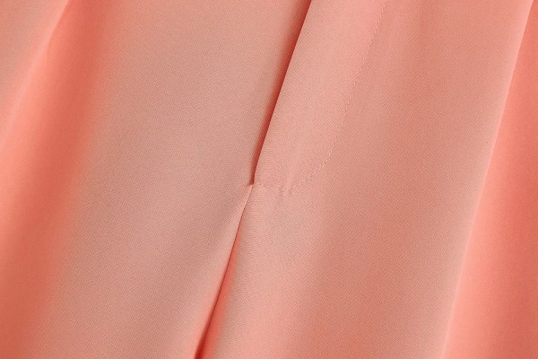 Pantaloni eleganti de dama cu curea roz