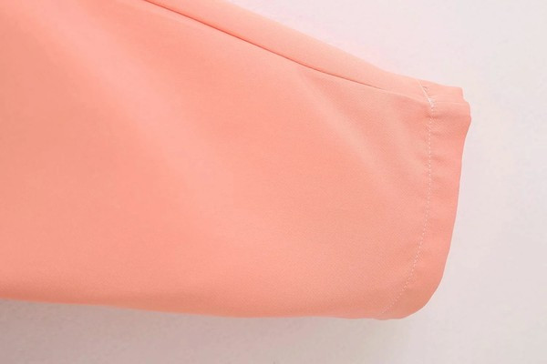 Pantaloni eleganti de dama cu curea roz