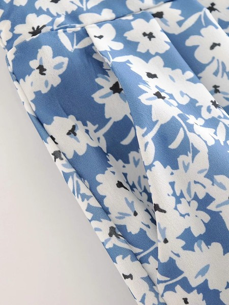 Pantaloni largi de dama cu lungime de 7/8