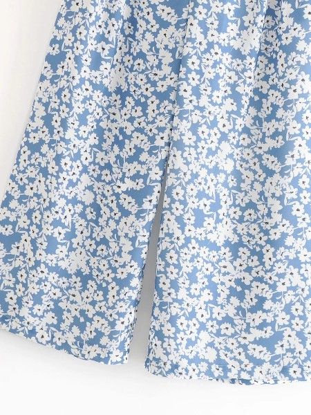 Pantaloni largi de dama cu lungime de 7/8