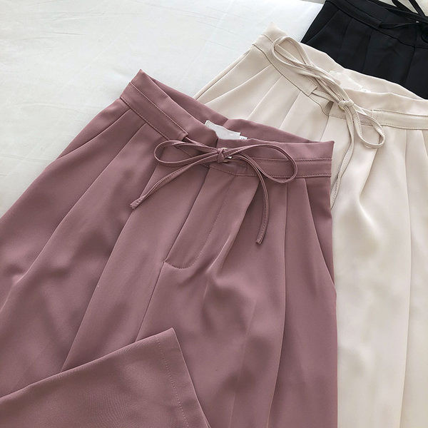 Pantaloni drepti de dama moderni cu talie inalta