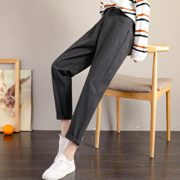 Нов модел дамски вълнен панталон с дължина 9/10