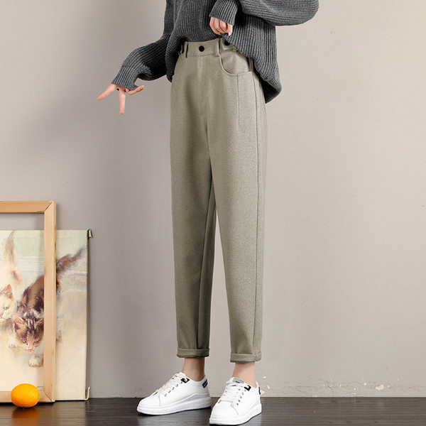 Нов модел дамски вълнен панталон с дължина 9/10