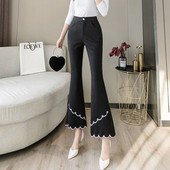 Модерен дамски панталон тип чарлстон с висока талия