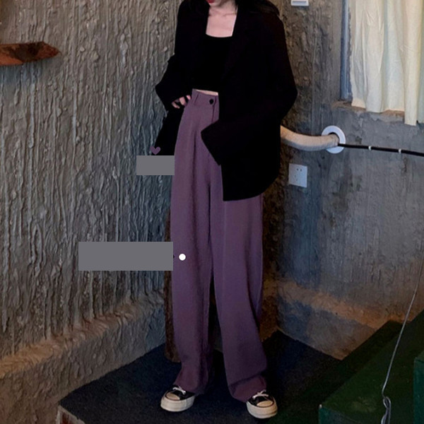 Pantaloni largi drepti de zi cu zi pentru femei