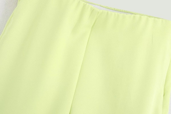 Pantaloni drepti de dama de culoare verde