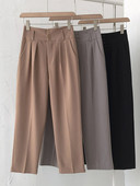 Pantaloni de dama cu talie inalta si pelerina de ploaie