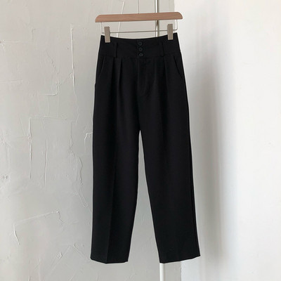 Pantaloni de dama cu talie inalta si pelerina de ploaie