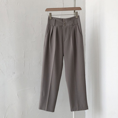 Pantaloni de dama cu talie inalta si pelerina de ploaie